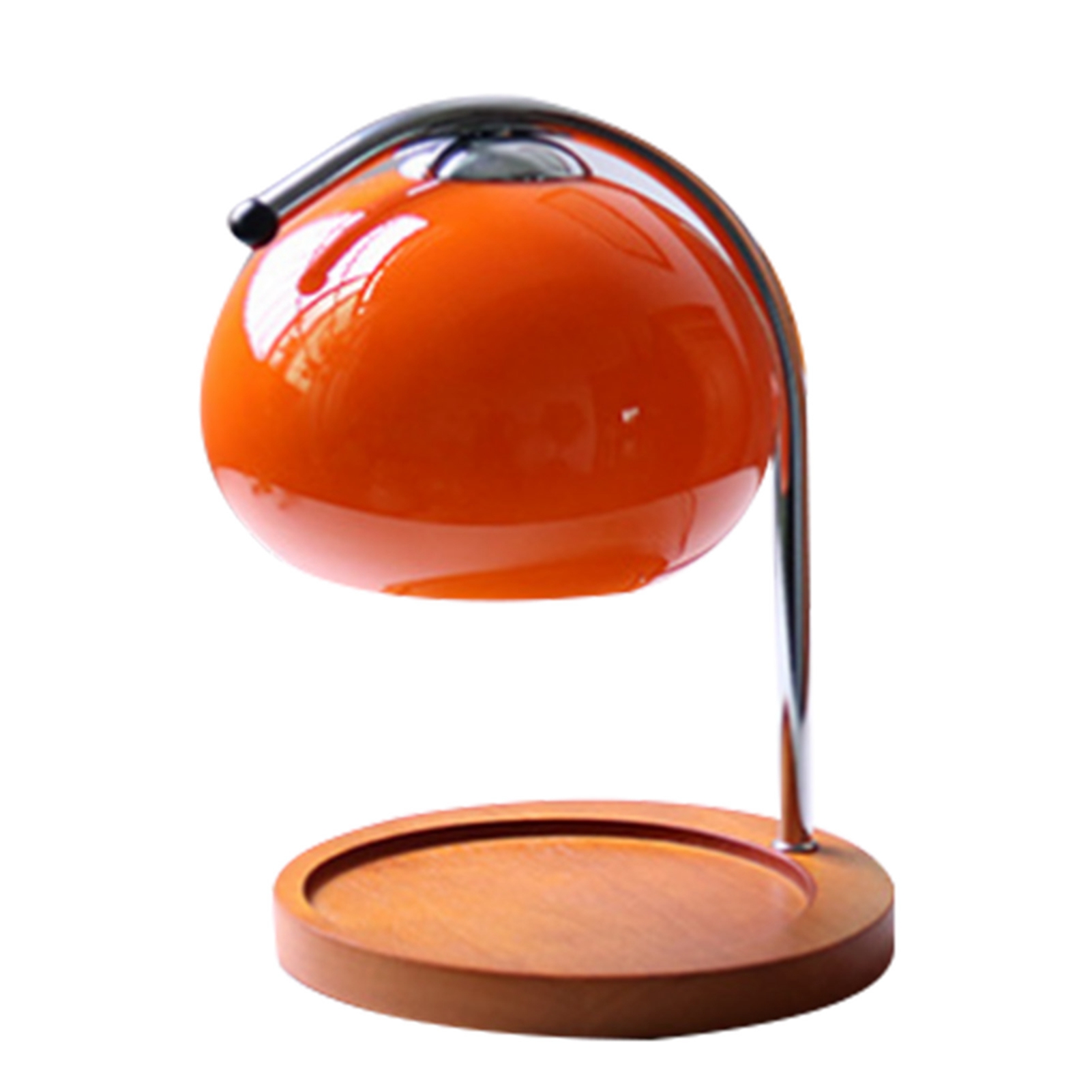 Retro-wachswärmerlampe Aus Holz Und Rauchglas Mit Ablagefach – Flammenloser Und Rauchfreier Raumdiffusor Für Das Schlafzimmer, Elegantes Und Sicheres Design