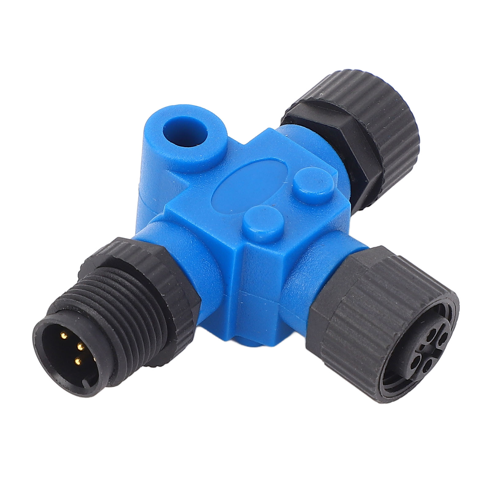 Nmea 2000 M12 T-stecker, Ip67 Wasserdicht, Blau, 5-polig, Vernickeltes Messing Pa66 Für Marinenetzwerke, Boote Und Yachten