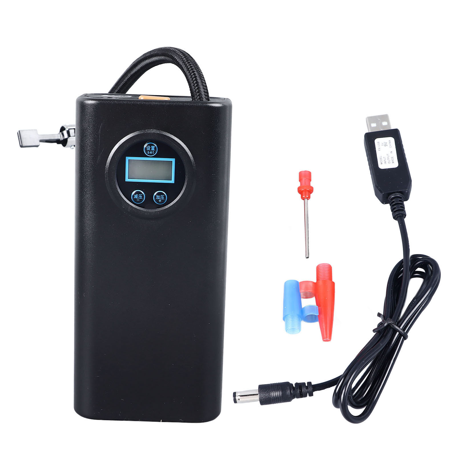 Toivize Akku-luftpumpe, Tragbarer Automatischer Elektrischer Hochdruck-luftfüller Mit Led Für Auto- Und Fahrradreifen