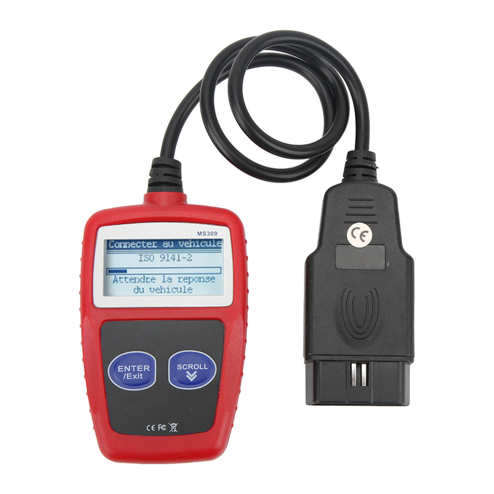 Toivize Obd2-diagnosescanner, Motorfehlercodeleser, Hintergrundbeleuchtetes Lcd-display, 12v Abs Kompakt Für Benzin- Und Dieselfahrzeuge