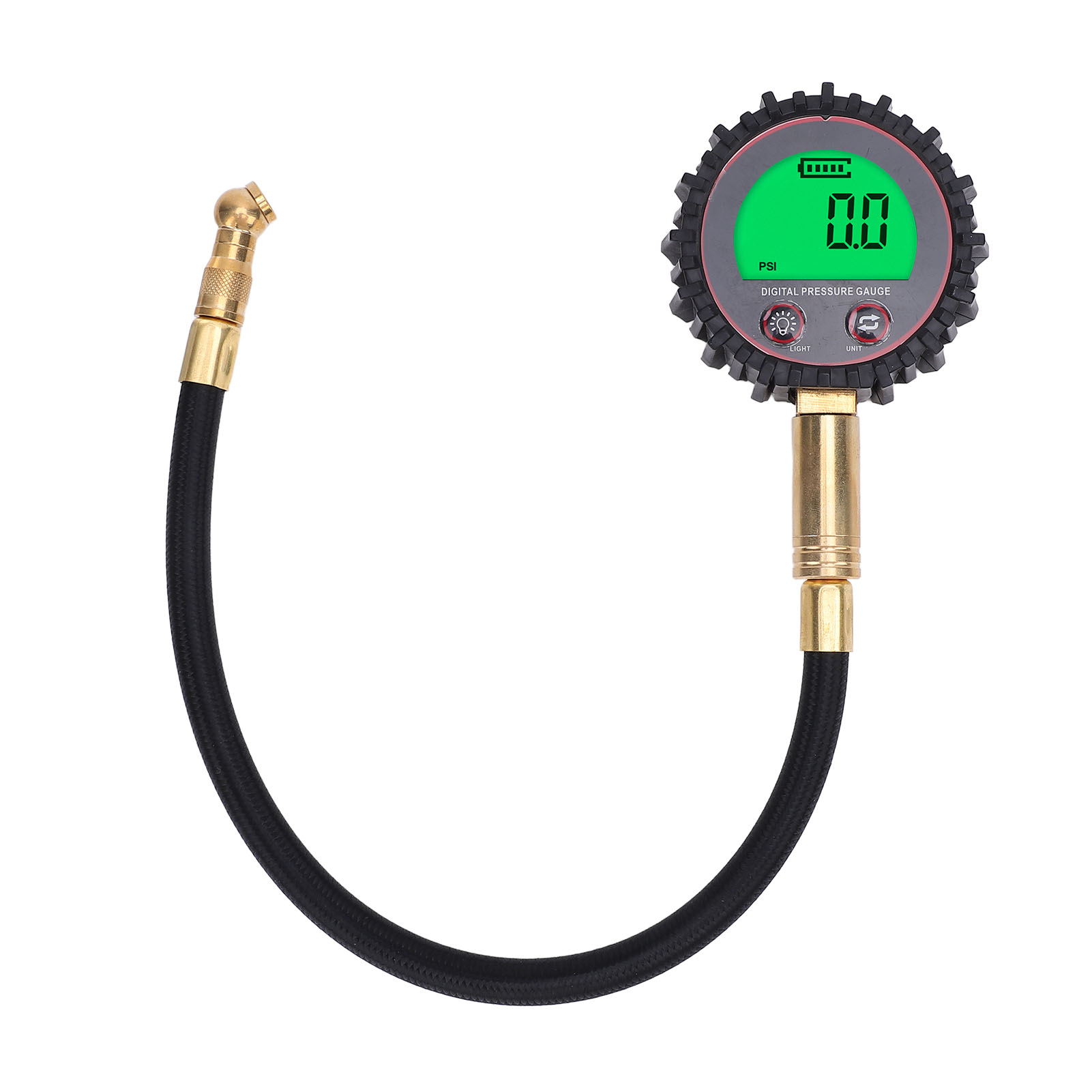 Digitales Reifendruckmessgerät Von Toivize, 395 Mm Schlauch, Hintergrundbeleuchtetes Lcd-display, ±1 % Genauigkeit, 3–255 Psi, 1/8"-gewinde