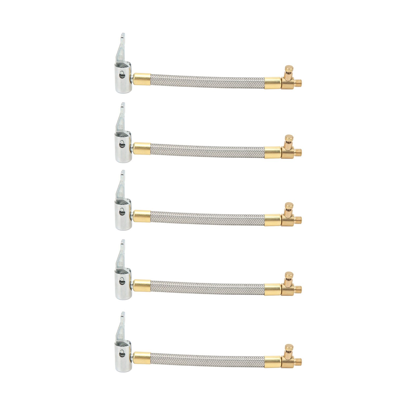 Set Mit 5 10 Cm Langen Ventilverlängerungen Aus Edelstahl Und Kupfer Für Autos, Motorräder Und Fahrräder – Universelles Schnellablassen
