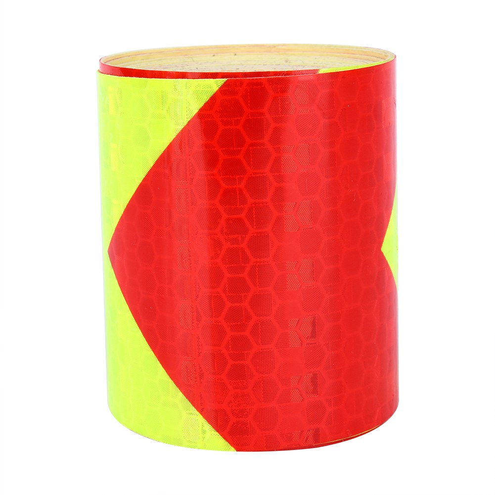 Reflektierendes Pvc-pfeilband 5 Cm X 3 M Gelb-rot Selbstklebend Wasserfest Für Fahrzeug- Und Industriesicherheitskennzeichnung