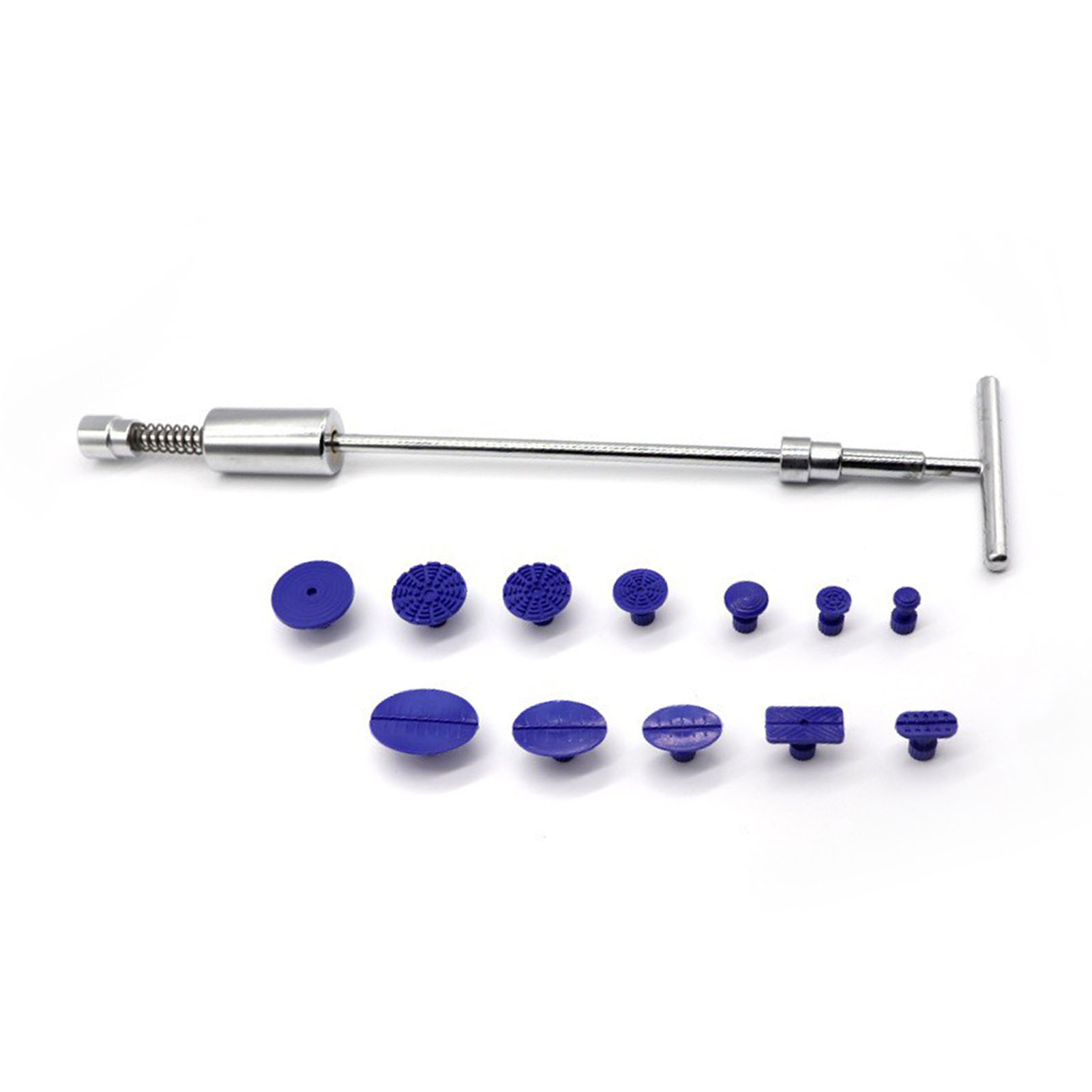 Toivize Lackfreies Ausbeulset T-gleithammer + 12 Pads Aus Legiertem Stahl Universelle Autoausbeulreparatur
