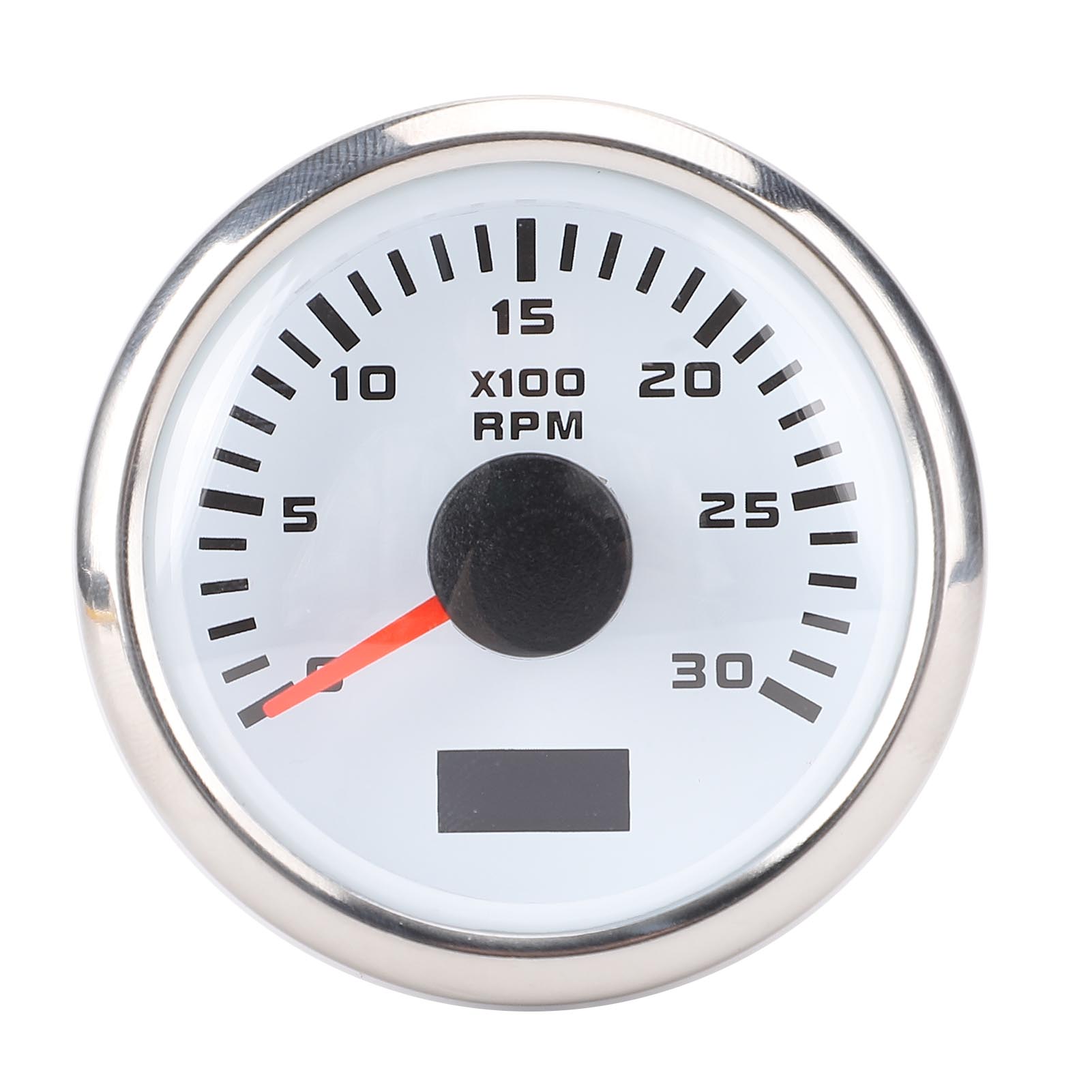 Cx6224 52-mm-analog-drehzahlmesser Mit Betriebsstundenzähler, 7-farbiger Led-hintergrundbeleuchtung Für Lkw, Traktor, Boot