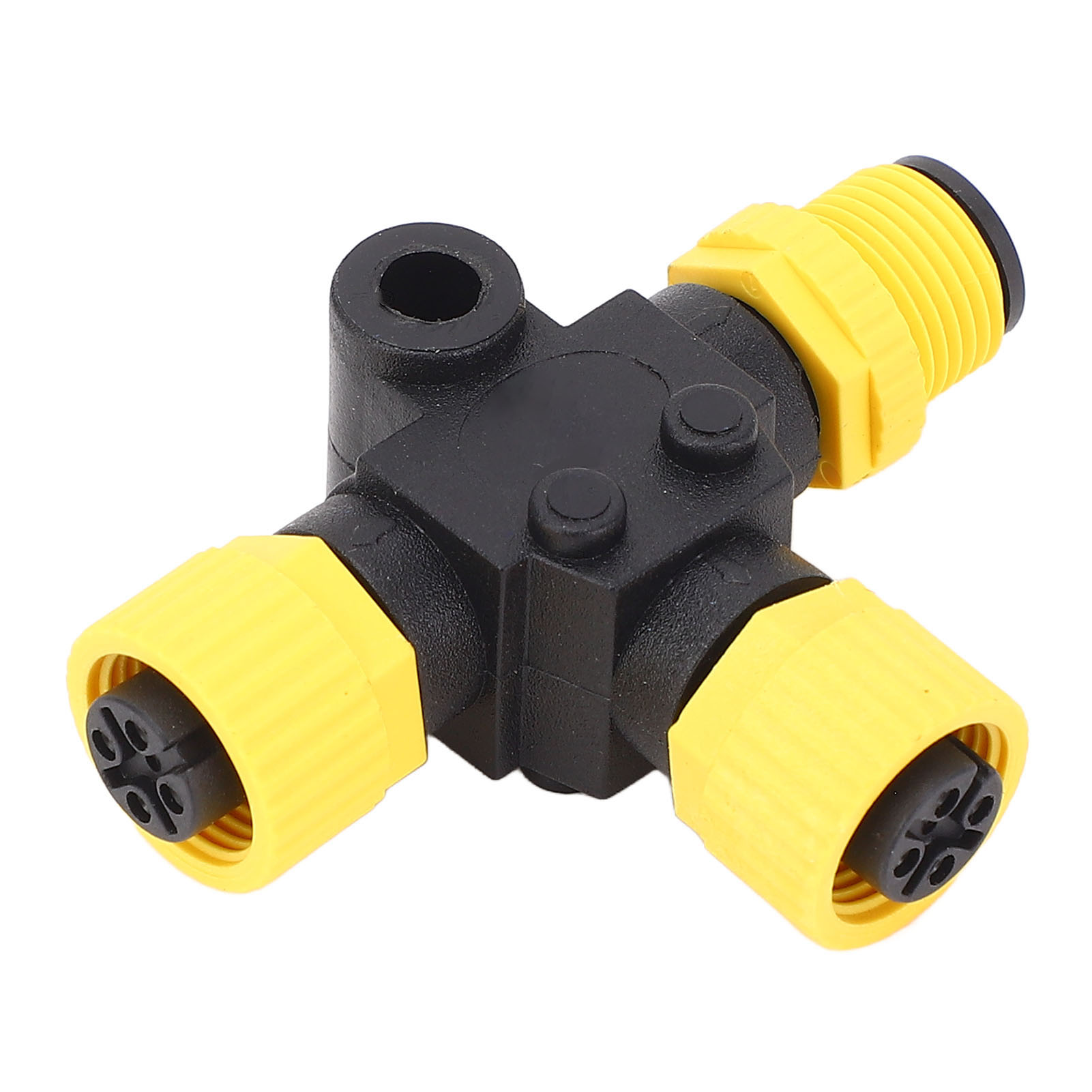Nmea 2000 M12 T-stecker, Ip67 Wasserdicht, Gelb, 5-polig, Für Robuste Und Zuverlässige Marinenetzwerke, Einfache Werkzeuglose Installation