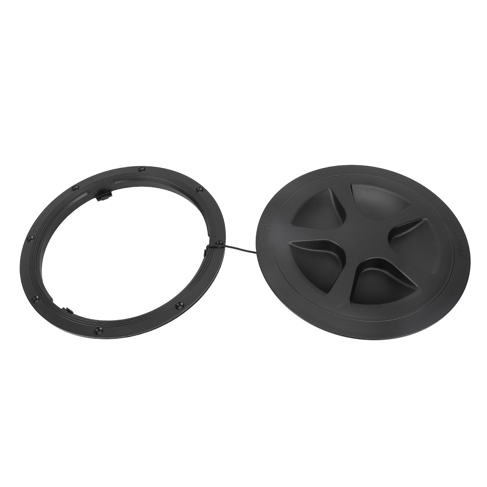 Runde Zugangsluke Ø 20 Cm, Abs, Schwarz – Uv- Und Witterungsbeständig – Für Bootsdecks Und Wohnmobile – Wasserdicht Und Robust