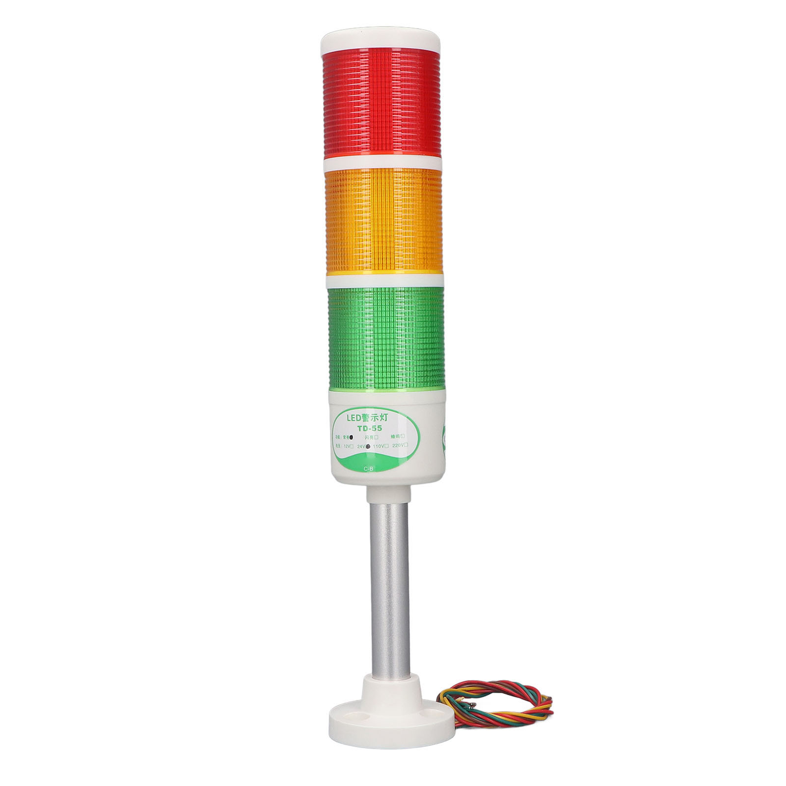 Td-55 3-stufige 24v Dc Led-industriesignalleuchte, Stapelbarer Aluminium-/abs-säulenaufbau Für Die Werkstatt