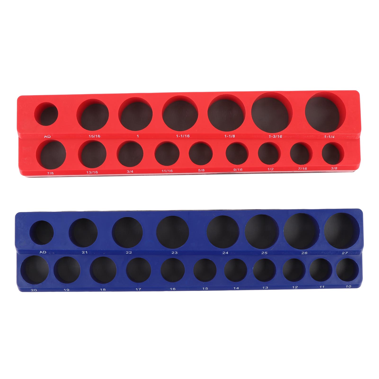 Toivize 1/2" Magnet-steckschlüsselhalter, 2er-pack, Robuste Magnet-organizer Für Metrische Und Sae-schraubenschlüssel, Pp-kunststoff
