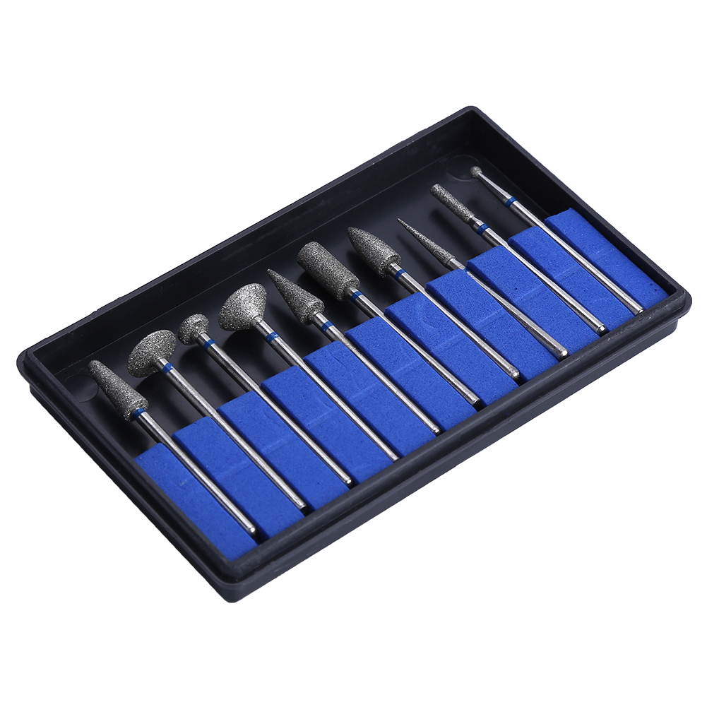 Set Mit 10 Zahnärztlichen Bohrern Typ A Aus Natürlichem Schmirgel, 2,35 Mm Durchmesser Für Präzises Polieren Und Schleifen