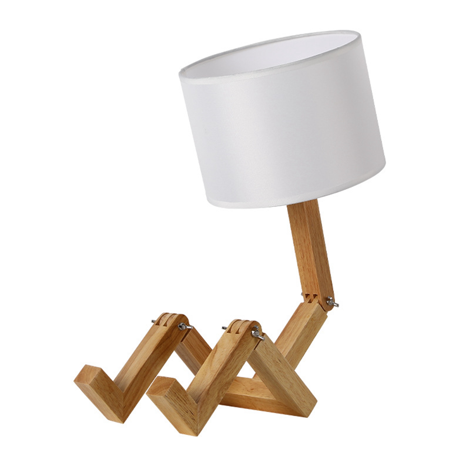 Ortvai 8031 Nachttischlampe, Massives Beiges Holz – Verstellbare Dreifarbige Led-beleuchtung, Elegantes Skandinavisches Design Fürs Schlafzimmer