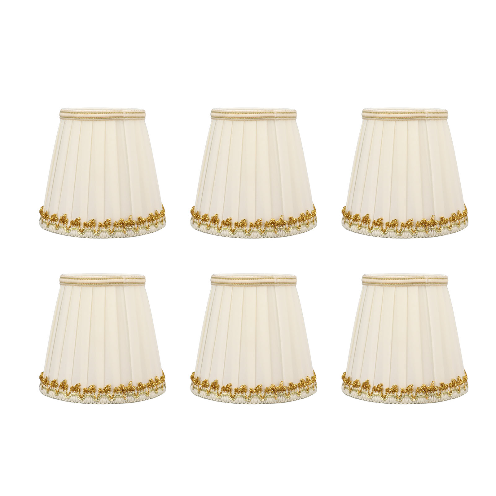Set Mit 6 Modernen Stoff-lampenschirmen E14 Ø9-14cm H13cm Leicht, Werkzeuglos Zum Anclipsen, Elegantes Design Für Pendel- Und Wandlampen