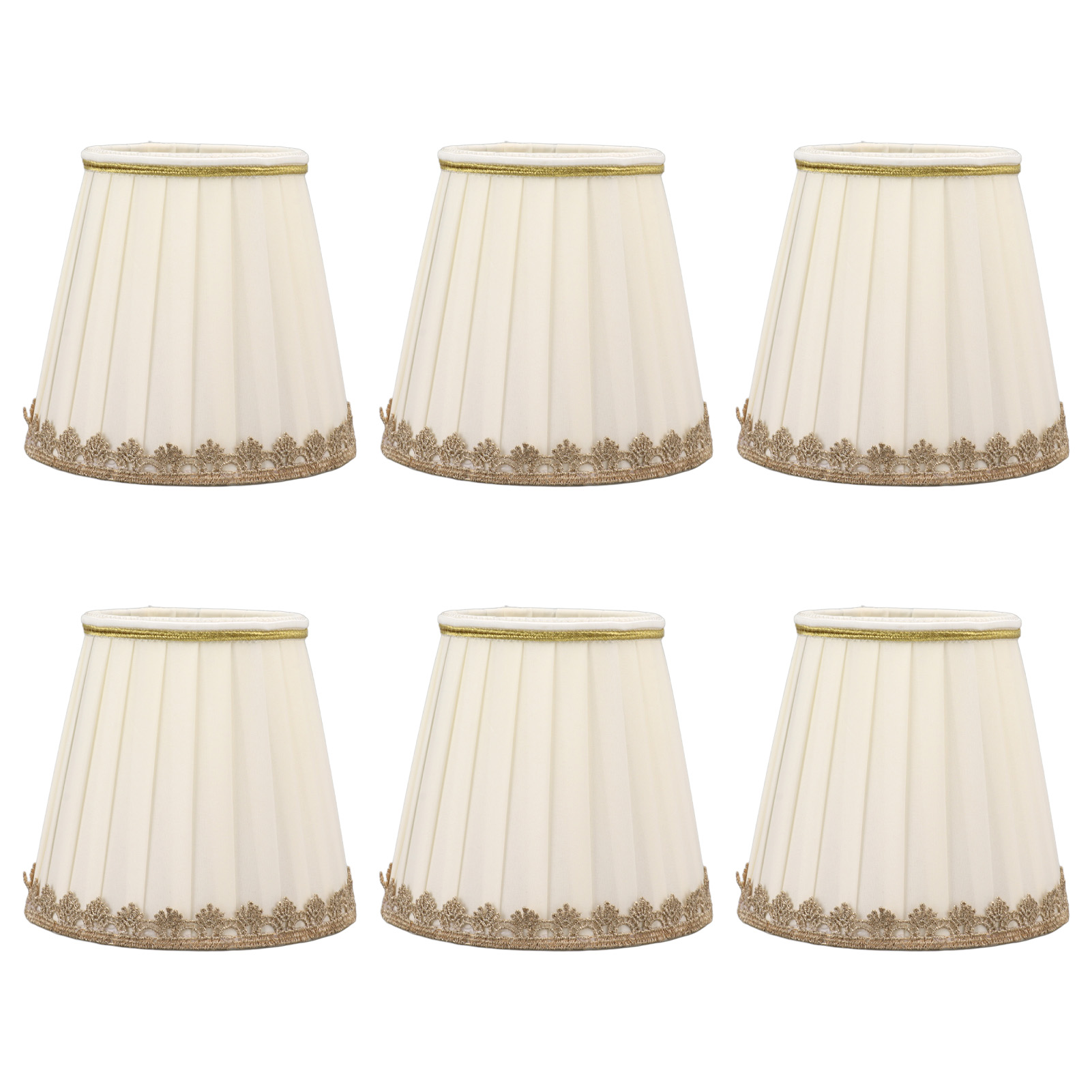 6er-set Stofflampenschirme Zum Anklemmen Für E14-glühbirnen – Durchmesser 9–14 Cm, Höhe 13 Cm – Elegantes Und Modernes Design