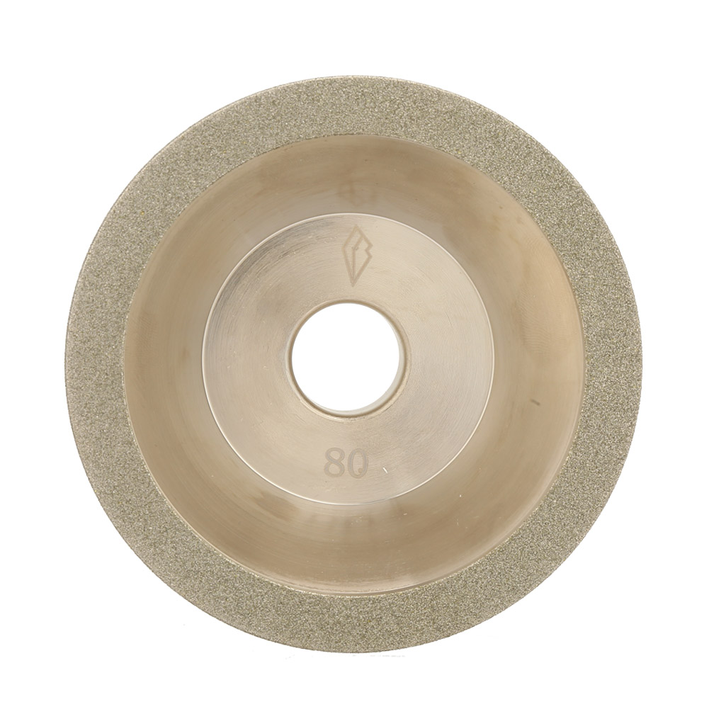 Elektrochemisch Abgeschiedene Diamantschleifscheibe, Schalenförmig, 100 X 20 Mm, Körnung 80, Für Schleif- Und Poliermaschinen