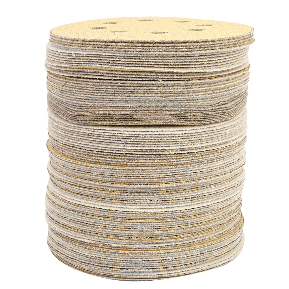 Runde Schleifscheiben, 125 Mm, Körnung 80, 8 Löcher, Klettverschluss, Aluminiumoxid, 100er-packung