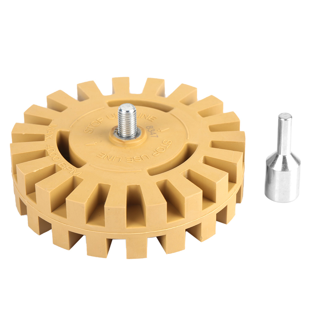 100 Mm (4 Zoll) Zickzack-schleifscheibe Aus Gummi Für Kratzfreies Autopolieren, 6 Mm Schaft, Hochwertiger Gummi