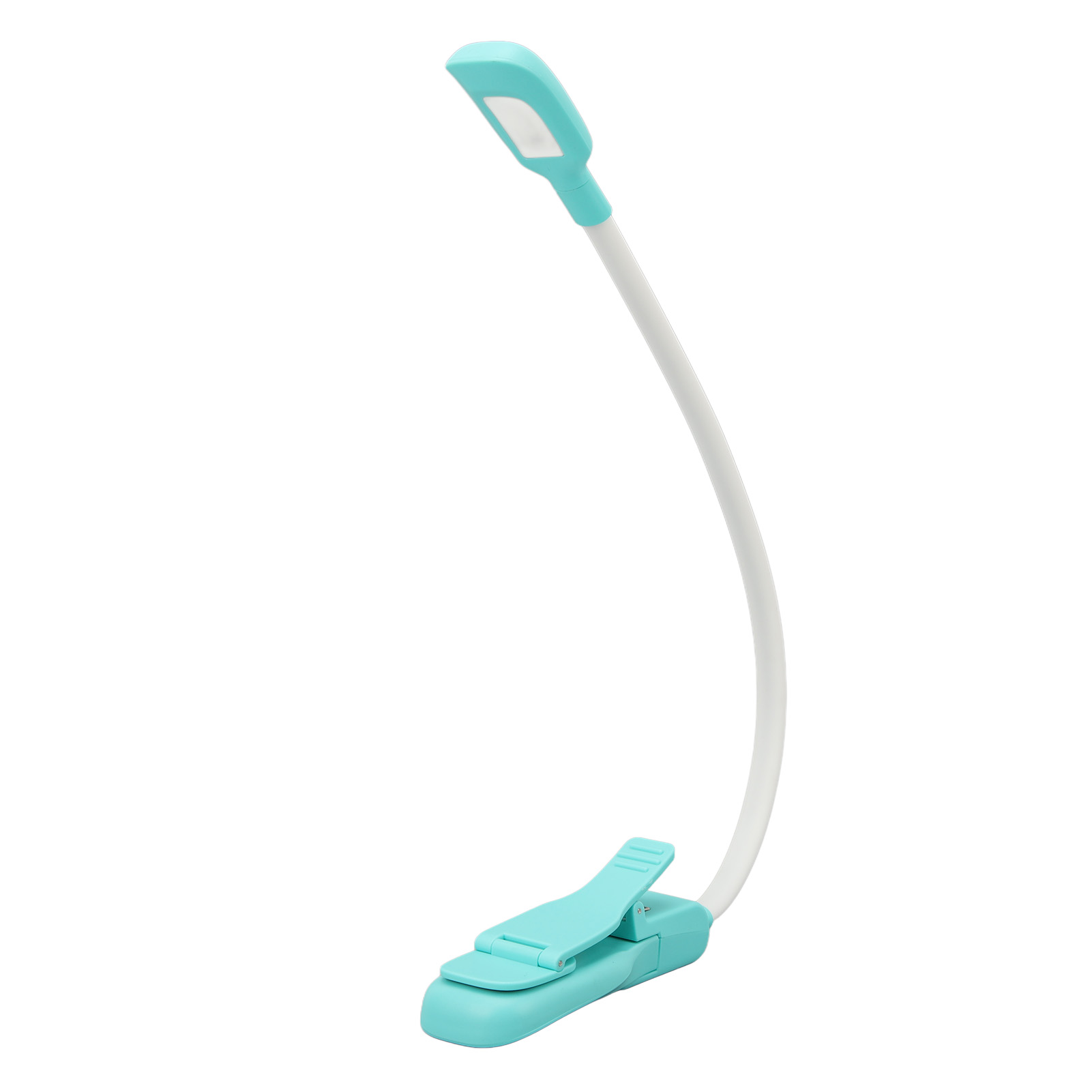 Usb-klemm-leselampe, 385 Mm, Celadonblau, Abs-silikon, 450 Mah, Stufenlos Dimmbar, 3 Farbtemperaturen