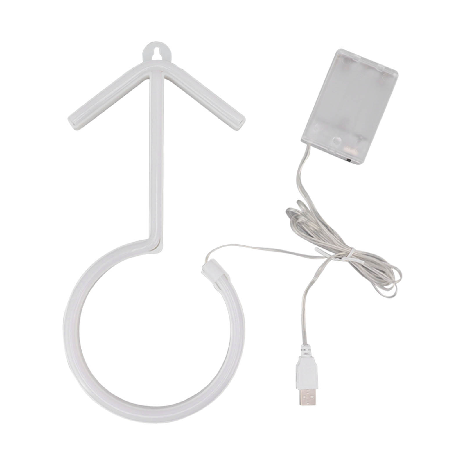 Toivize Boy Blaue Led-neon-wandleuchte 30x14cm Usb-/batteriebetriebenes Pvc