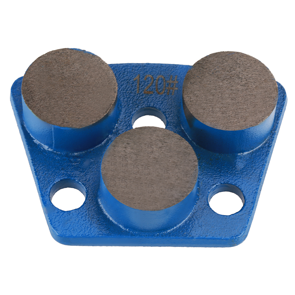 Trapezförmige Diamantschleifscheibe Für Beton, Körnung 120, 7,5 X 5,5 Cm, 3 Löcher Und 3 Runde Zähne, Magnetische Schnellbefestigung