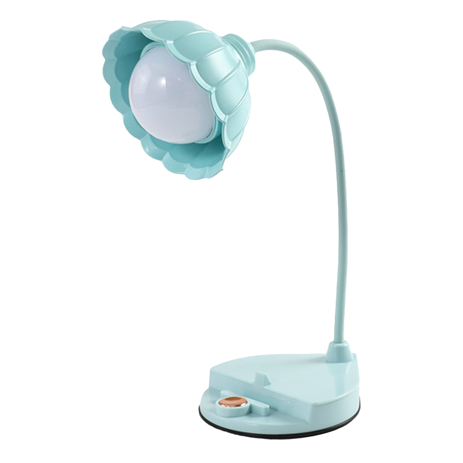 Faltbare, Per Usb Aufladbare, Blütenförmige Led-leselampe Aus Kunststoff Mit Touch-funktion Und Integriertem Akku Für Schreibtisch Und Nachttisch – Blau