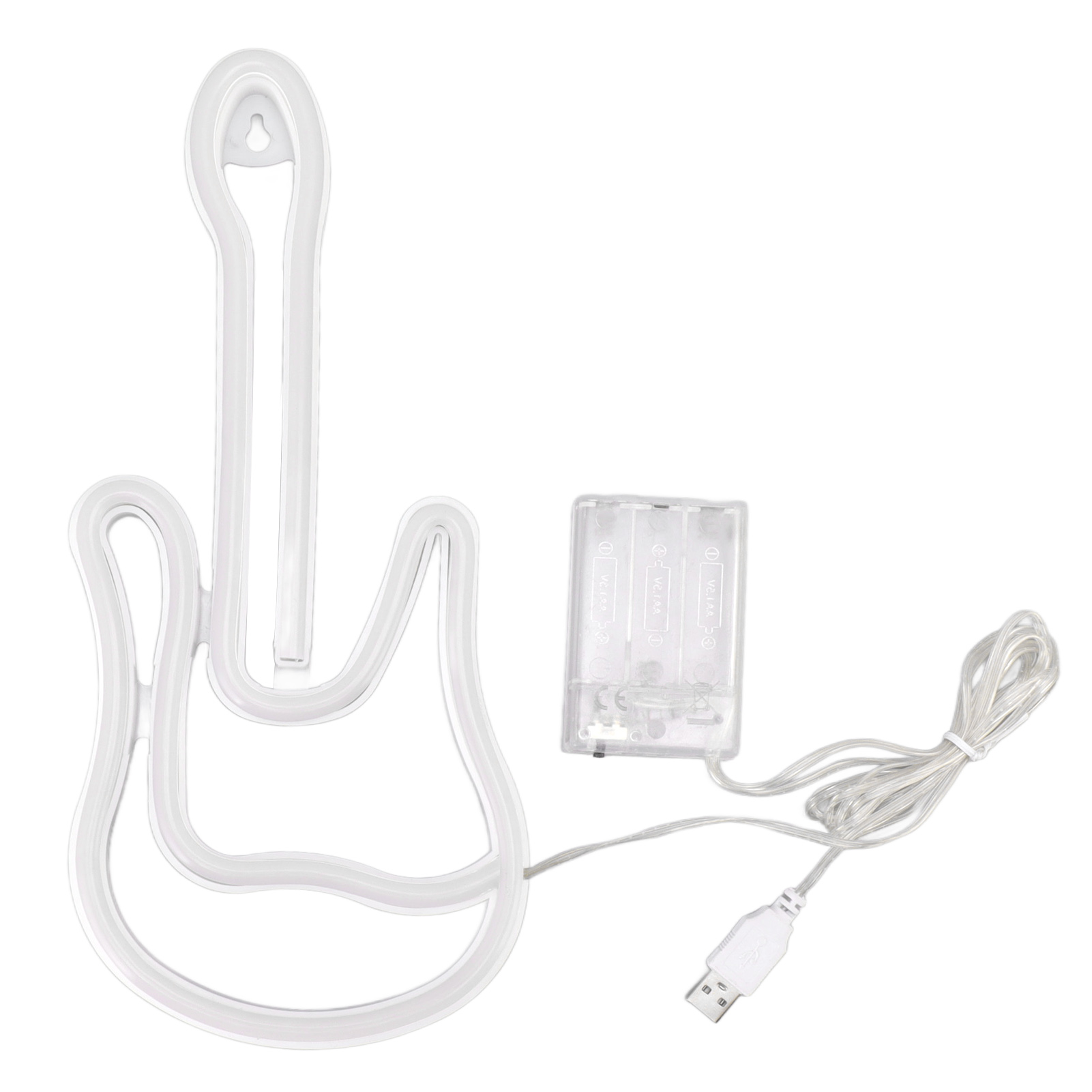 Toivize Led-neon-gitarren-wanddeko, 30 X 14 Cm, Usb-batteriebetrieben, Warmblau-rotes Licht, Modernes Design Für Wohnzimmer, Schlafzimmer, Bar