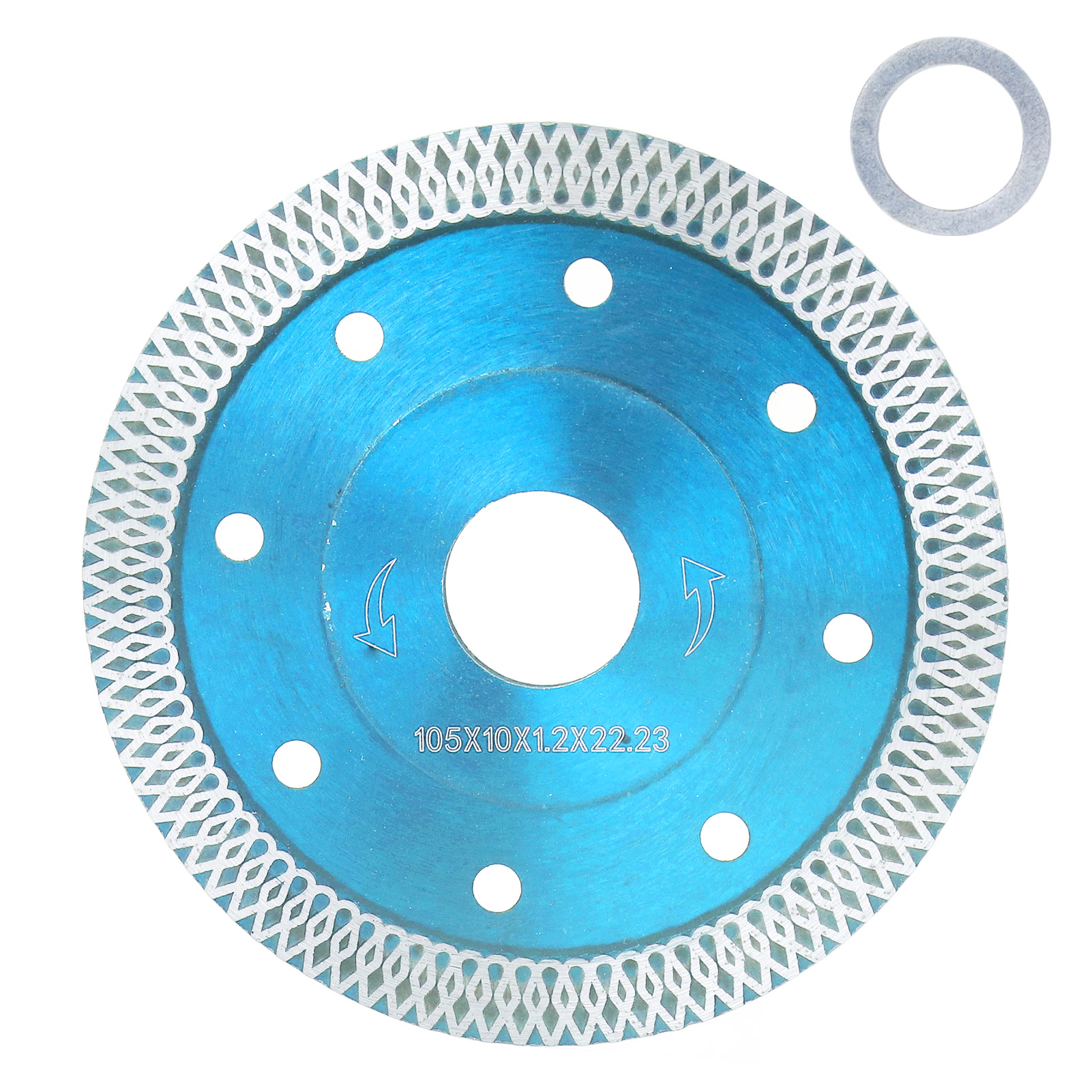 105-mm-toivize-diamanttrennscheibe, Blau, Schnell, X-förmig, Für Fliesen, Granit, Marmor, Keramik, Nass- Und Trockenbearbeitung, Professioneller Winkelschleifer