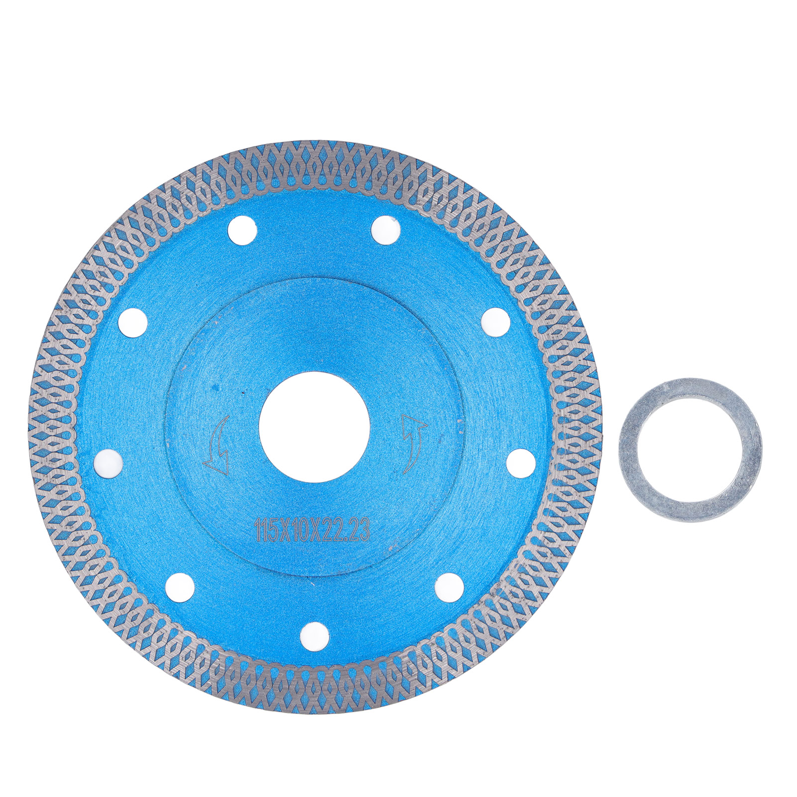 Ortvai 115-mm-diamanttrennscheibe Für Nass-/trockenschneiden Von Keramik, Granit Und Marmor (blau) 22,23 Mm