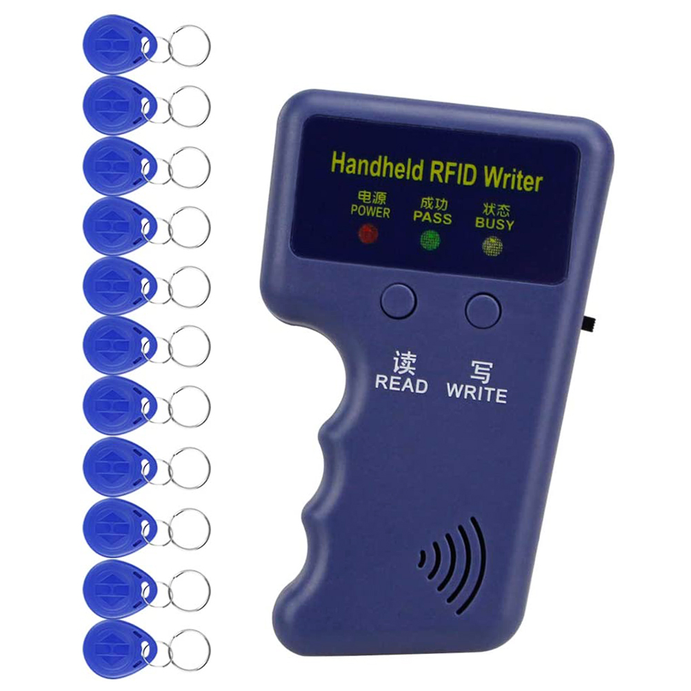 Tragbarer 125-khz-rfid-kopierer/leser/schreiber/zutrittskartenleser, Kompatibel Mit Em4305 T5577, Inklusive 10 Karten