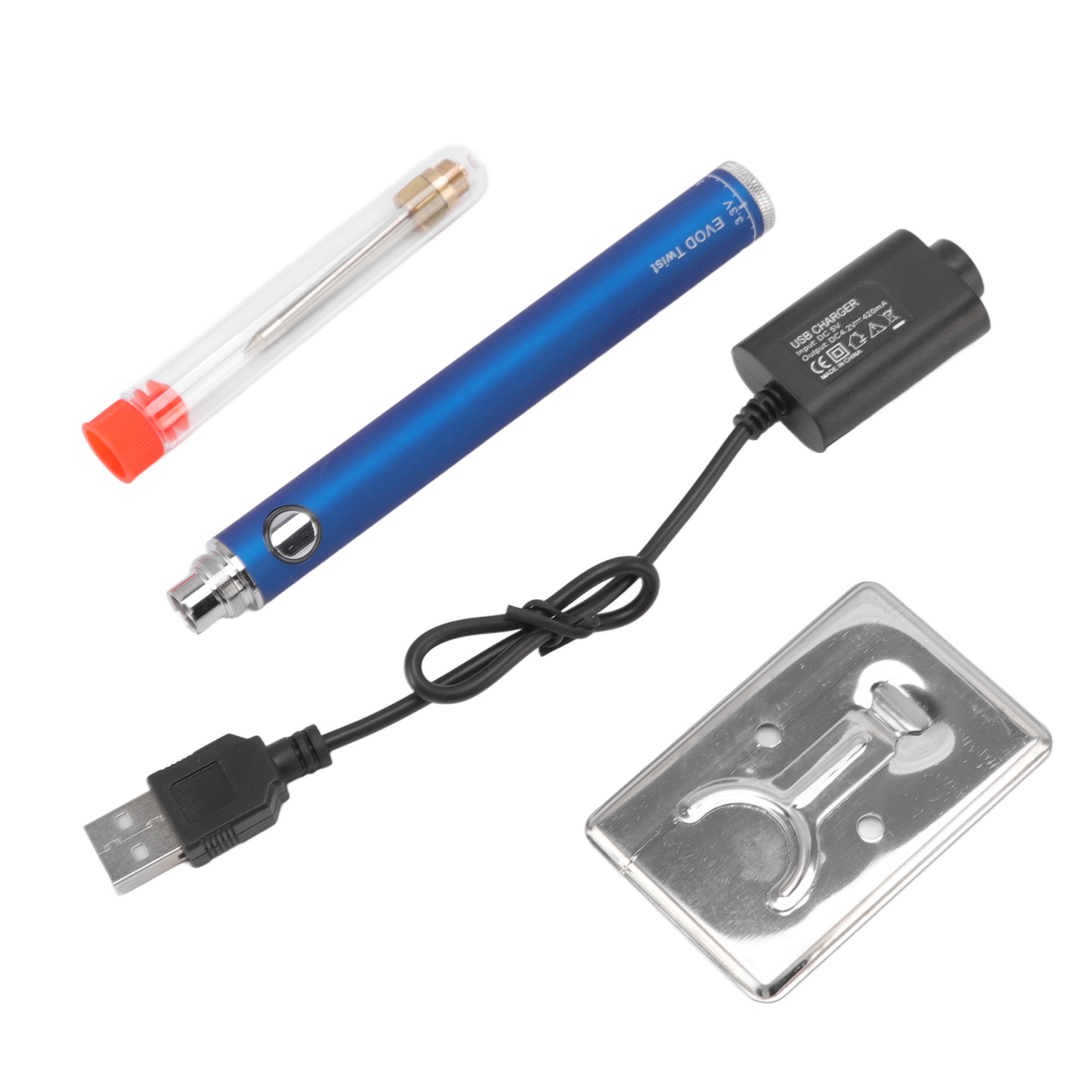 Toivize 510 Akku-lötkolben, Aluminium, Blau, 200–470 °c, Wiederaufladbar, Kompakt, 86 G, Für Elektronik Und Heimwerkerarbeiten, Präzise