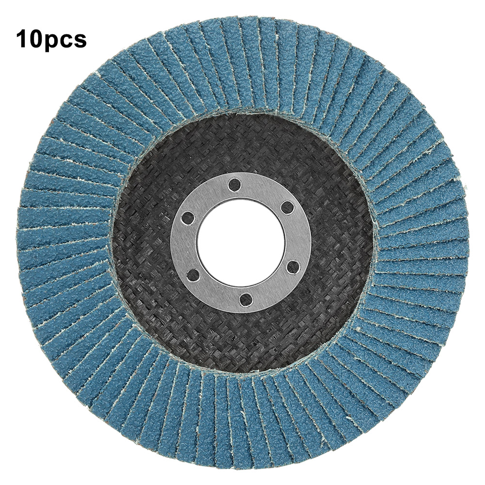 10er-packung 115-mm-schleifscheiben, Körnung 60, Für Winkelschleifer, Robustes Blaues Schleifmittel, Ø 115 Mm, 22-mm-bohrung