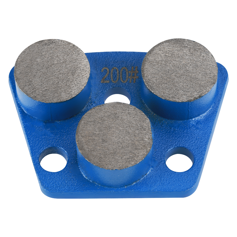 Trapezförmige Diamantscheibe, Körnung 200, 3 Löcher, 3 Runde Zähne, Für Beton, Marmor, Porzellan, 7,5 X 5,5 Cm
