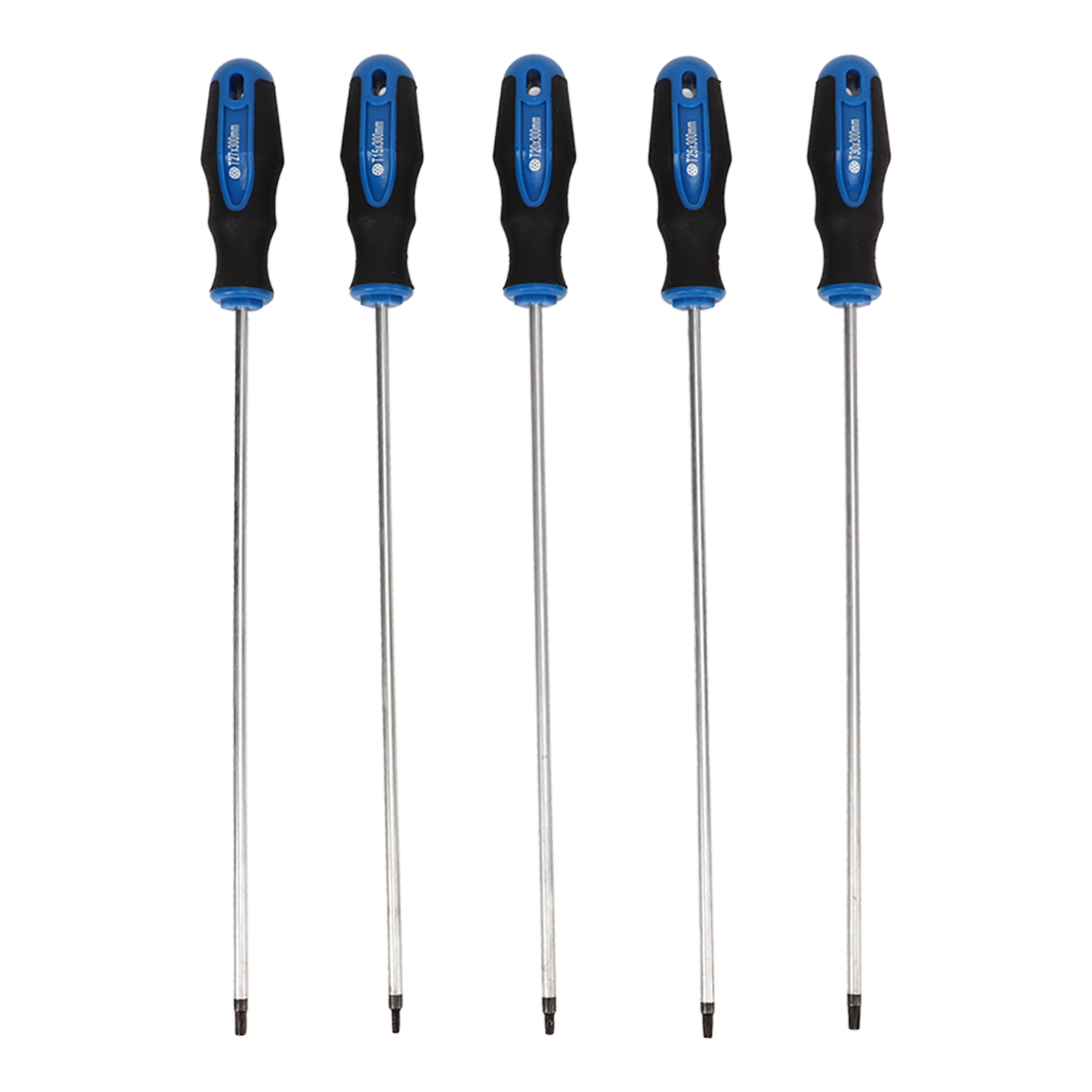 Set Mit 5 Magnetischen Torx-schraubendrehern Von Toivize (t15–t30), 40 Cm Lang, Ergonomisch, Für Autoreparaturen Und Präzise Heimwerkerarbeiten.