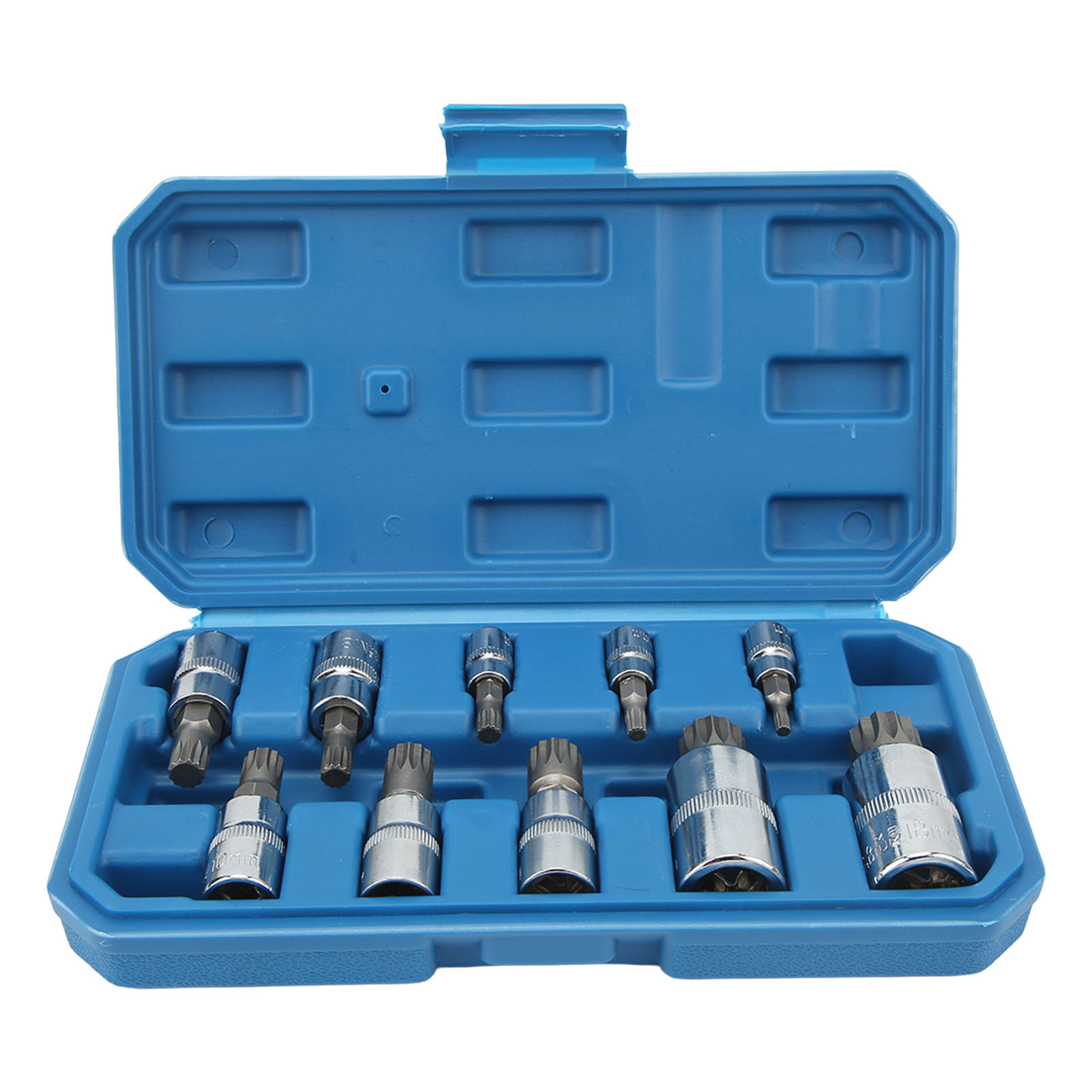 Satz Mit 10 Toivize Dreifach-vierkant-steckschlüsseln, Hochbelastbar, Chrom-vanadium-stahl, Präzise Für Autoreparaturen, 1/4", 3/8", 1/2"-schlüssel