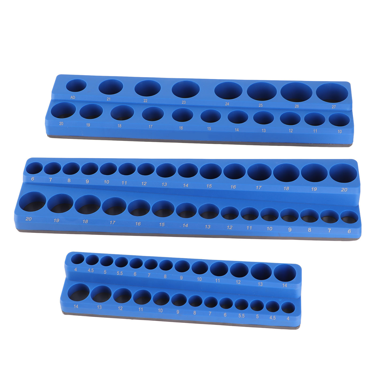 Toivize Magnetischer Steckschlüsselhalter, 3er-set – 1/4", 3/8", 1/2" – Sichere Und Kompakte Aufbewahrung Aus Pp Und Eisen Für Den Werkzeugkasten