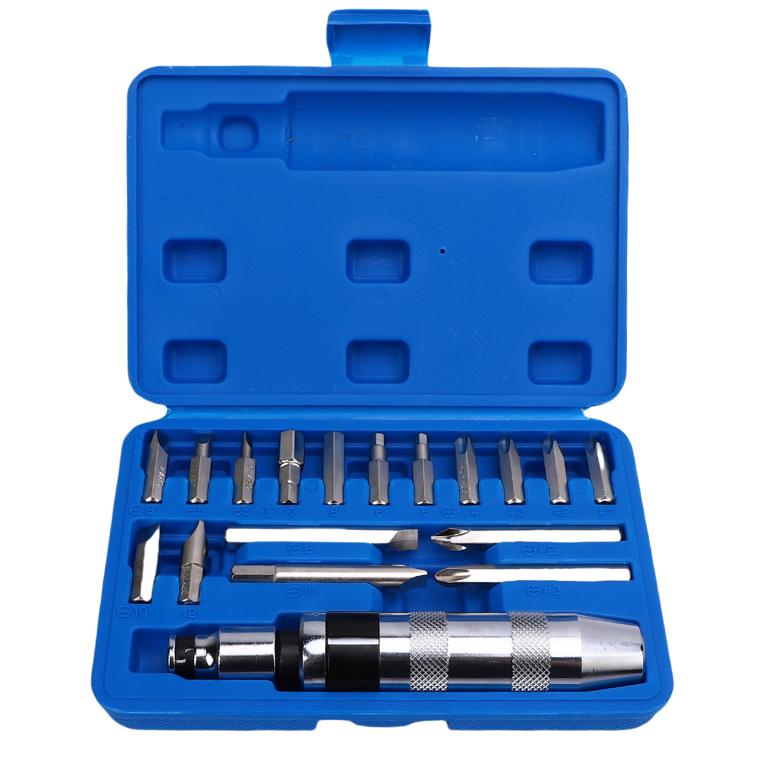 Toivize Crv 18-teiliges 1/2"-schlagschrauber-set – Löst Verrostete Schrauben Und Festsitzende Bolzen Mit Kreuzschlitz-, Schlitz- Und Sechskantbits Für Mechanische Arbeiten