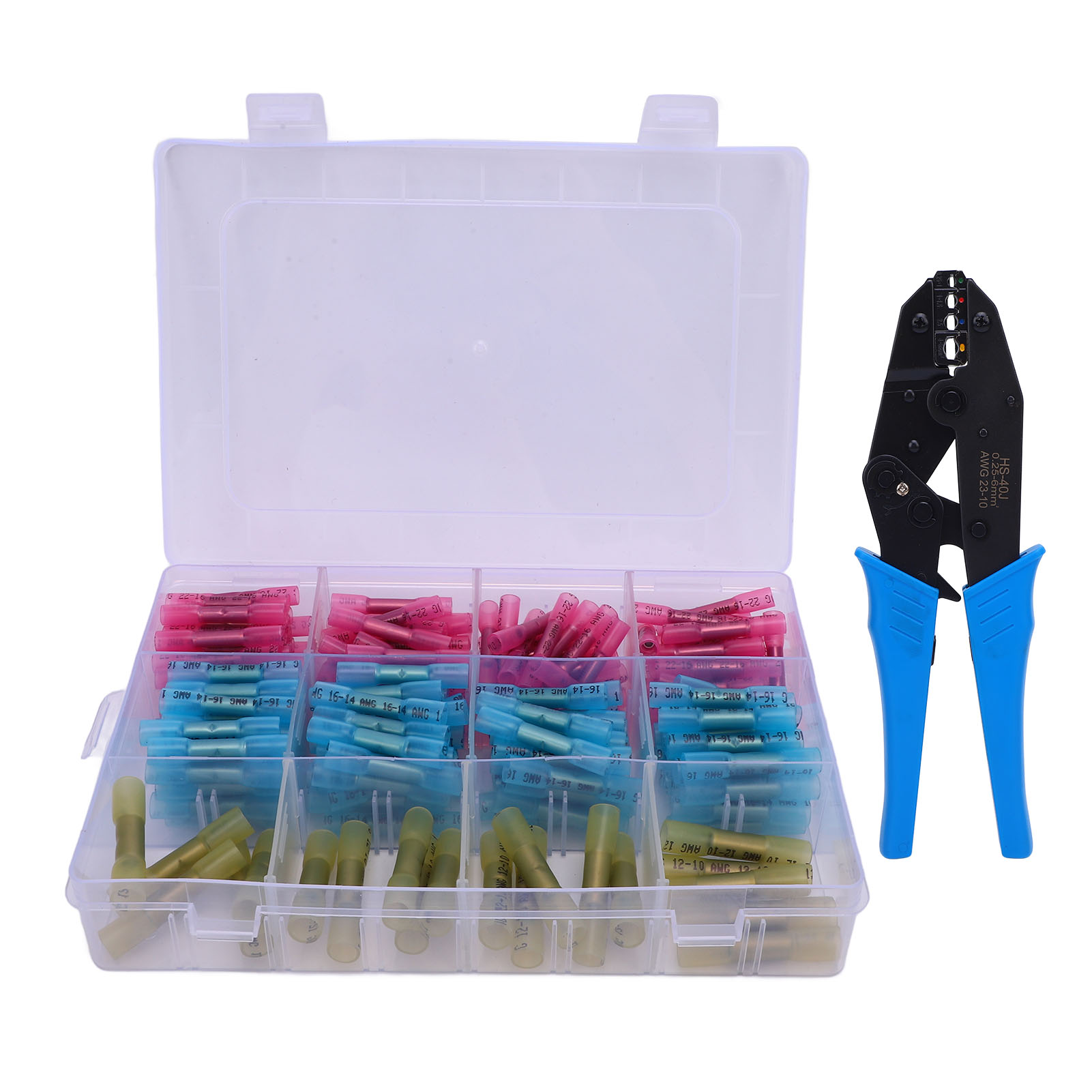 Toivize Bht1.25/bht2/bht5 Kupfer-crimpverbinder-set, 200-teilig (rot, Blau, Gelb)