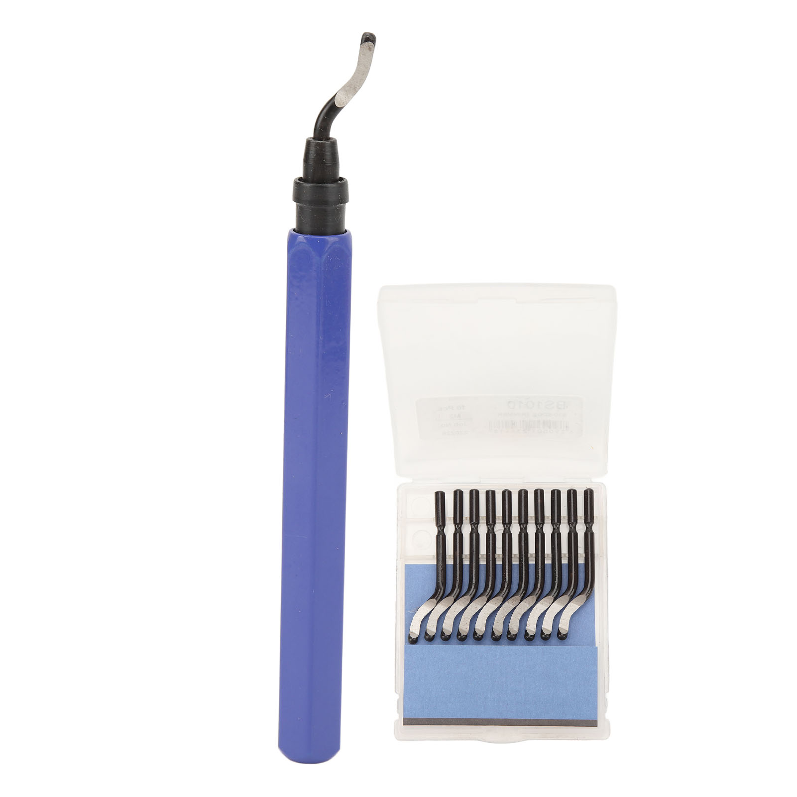 Rb1100 Manuelles Entgratungswerkzeug Mit 10 Klingen Aus Stahl Und Abs, Ergonomisches Design Für Kupfer, Pvc, Metall Und 3d-druck, Inklusive Aufbewahrungsbox