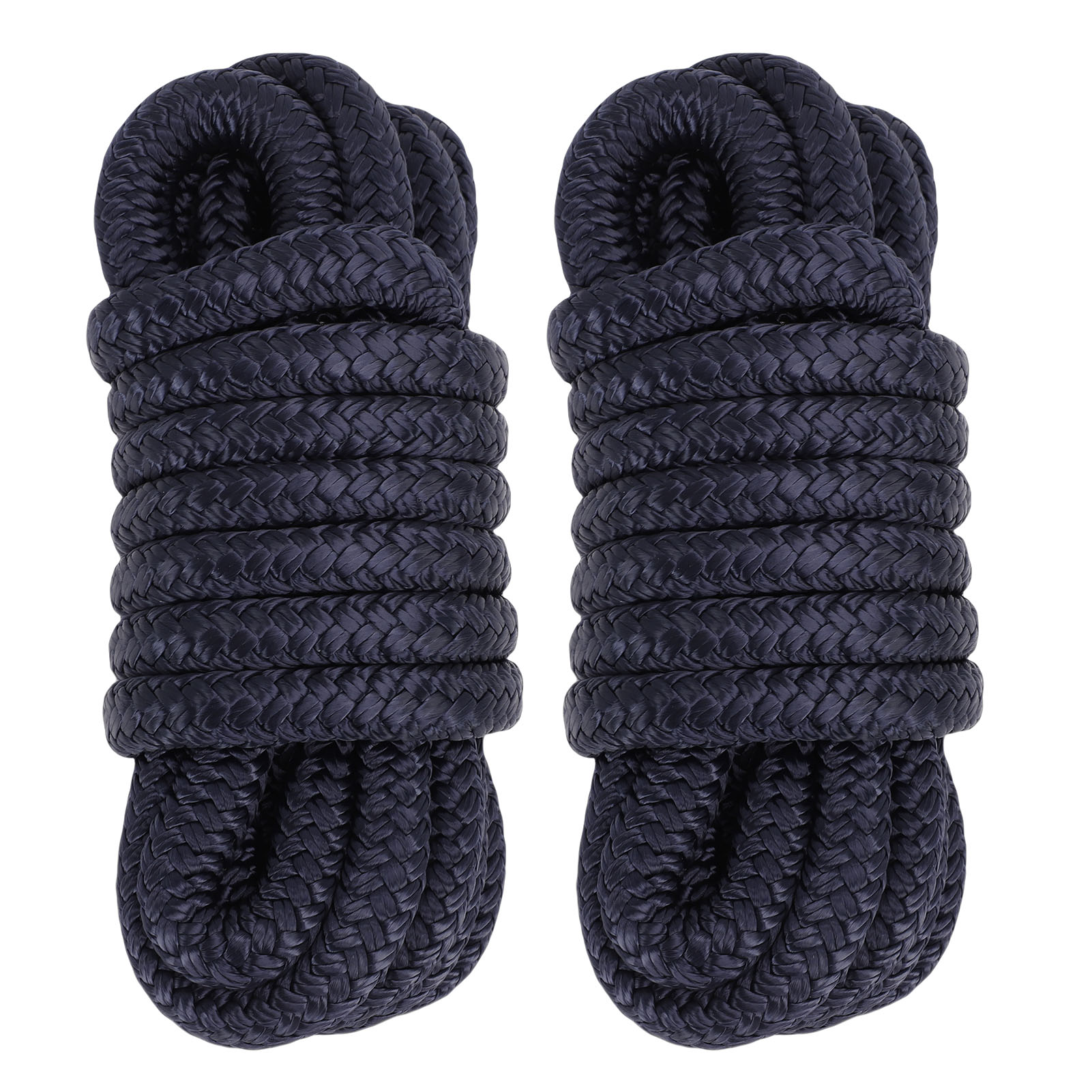 Ortvai 9,5 Mm X 4,5 M Doppelt Geflochtenes Nylon-festmacherseil, Marineblau, 2er-pack