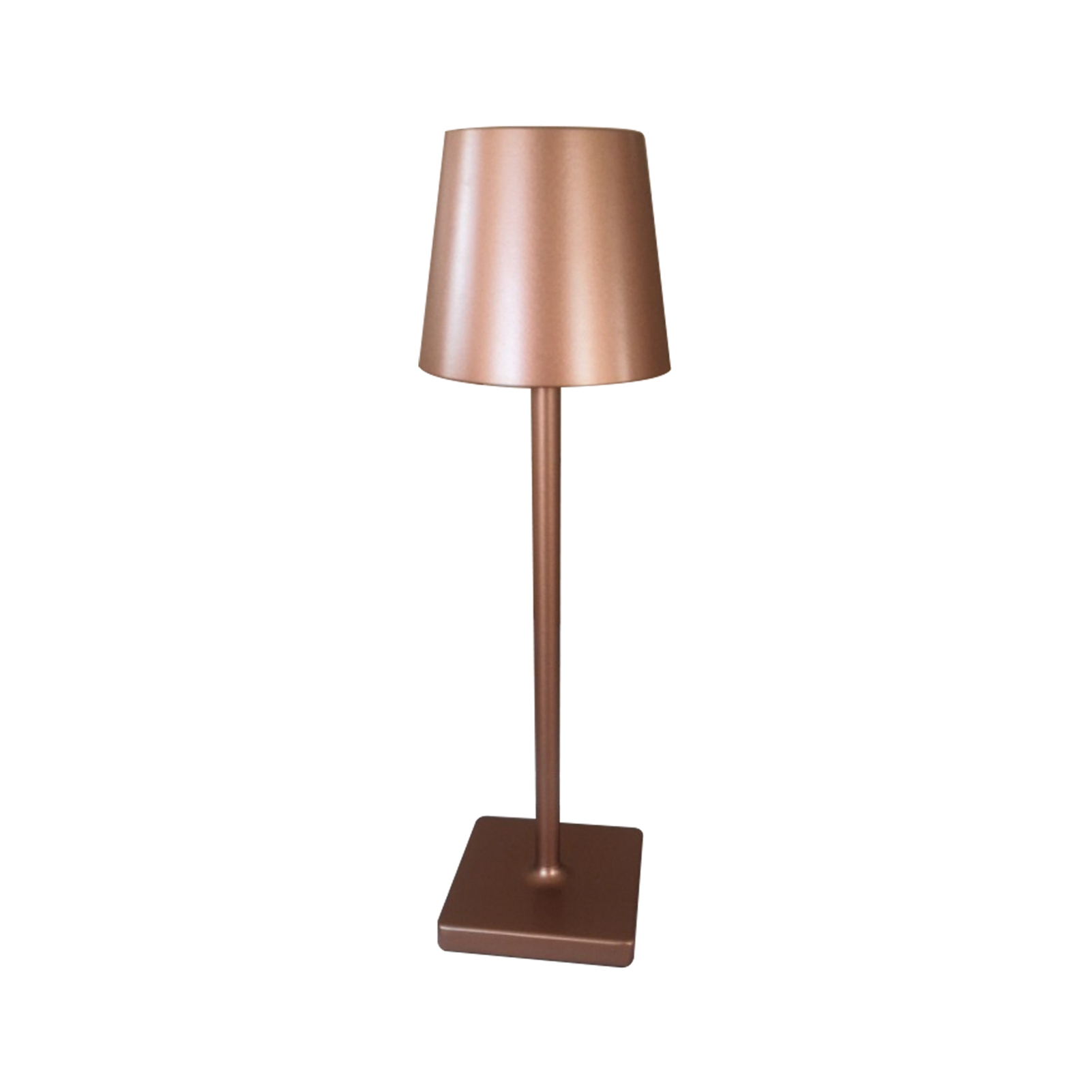 Wiederaufladbare Led-schreibtischlampe Aus Aluminium, Modernes Braunes Design, 38 X 10 Cm, Flimmerfreies Licht Zum Schutz Der Augen.