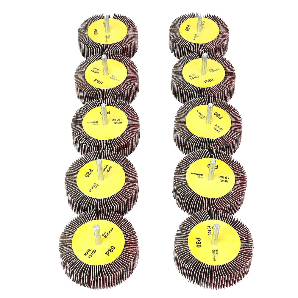 Packung Mit 10 Toivize Schleifscheiben (80 X 25 Mm) Mit 6-mm-dorn. Hochfestes Schleifpapier Für Präzises Schleifen.