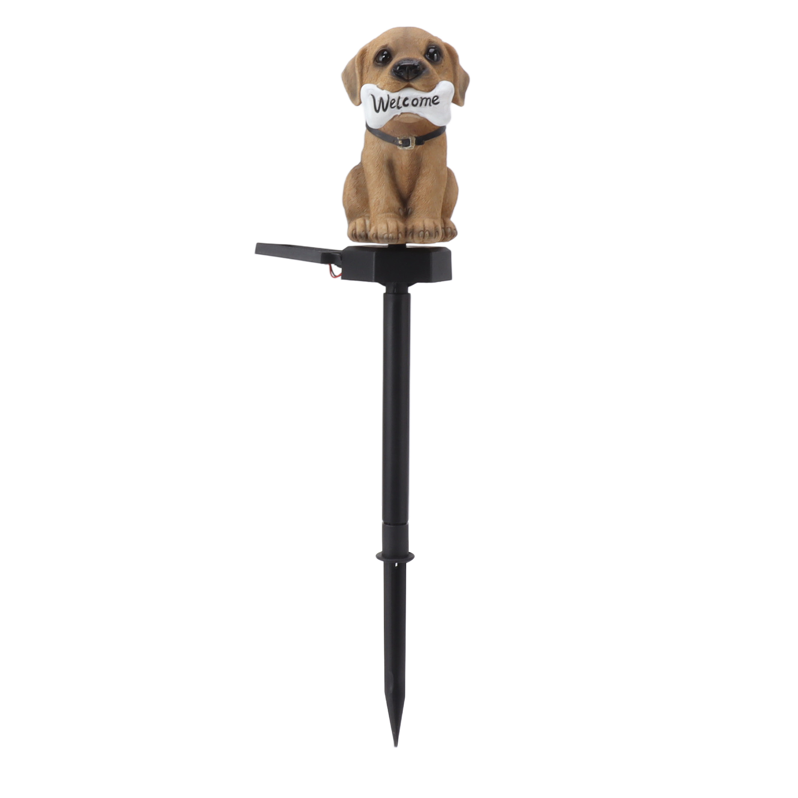 Dekorative Solar-hunde-willkommensleuchte Für Den Außenbereich Aus Pp-harz, 41 Cm, Ip65, Automatische Beleuchtung Für Garten, Terrasse Und Rasen, Kabellos