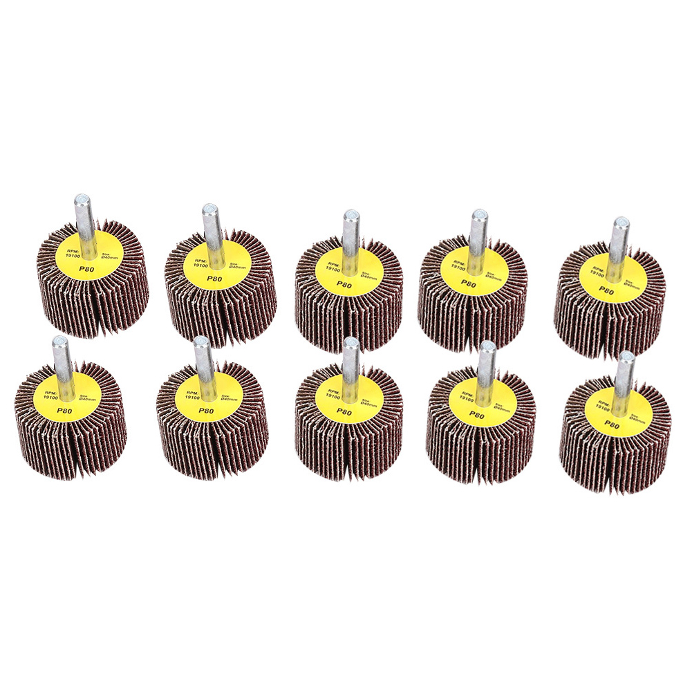 40 X 25 X 6 Mm Schleifscheibe Mit Flügeln – Hochfestes Gewebe, 10er-packung Zum Schleifen Und Polieren Von Metall Und Kunststoff Auf Einer Bohrmaschine