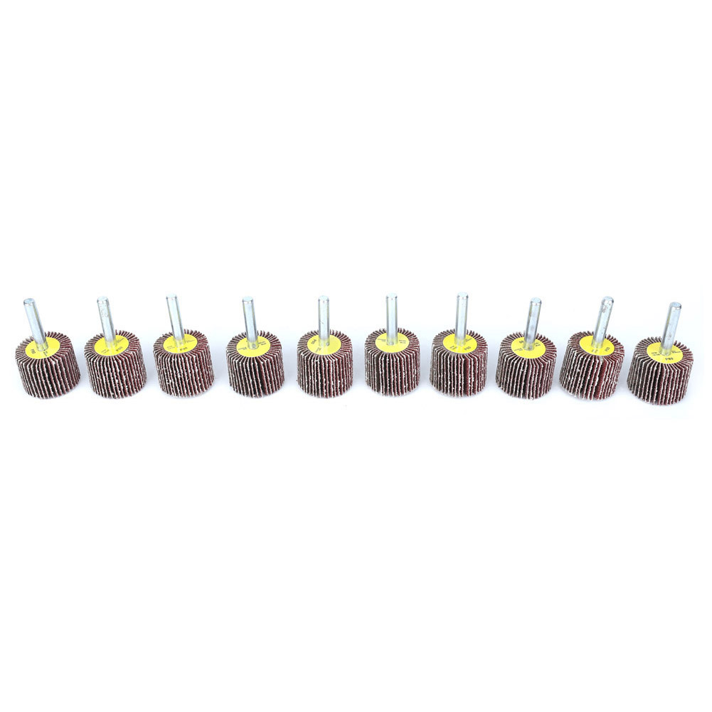 10-teiliges Set Schleifpapier-flügelschleifscheiben, 30 Mm Durchmesser, 6 Mm Schaft Für Rotationswerkzeuge