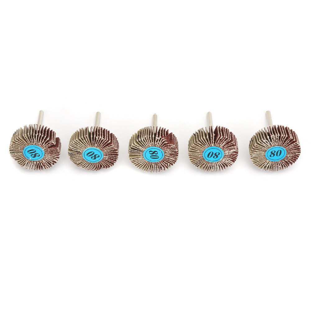 32-mm-rotations-schleifscheibe Mit Flügeln, 3,17-mm-schaft, Körnung 80 – 5-teiliges Set Hochfester Geradschleifer