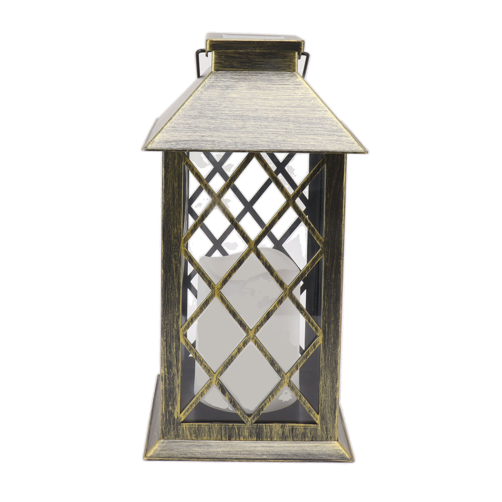 Dekorative Solarlaterne Von Toivize, Modell Bronze, Breites Gitter, Warmweißes Led-licht, Schutzart Ip44, Für Den Außenbereich In Gärten Und Auf Terrassen.
