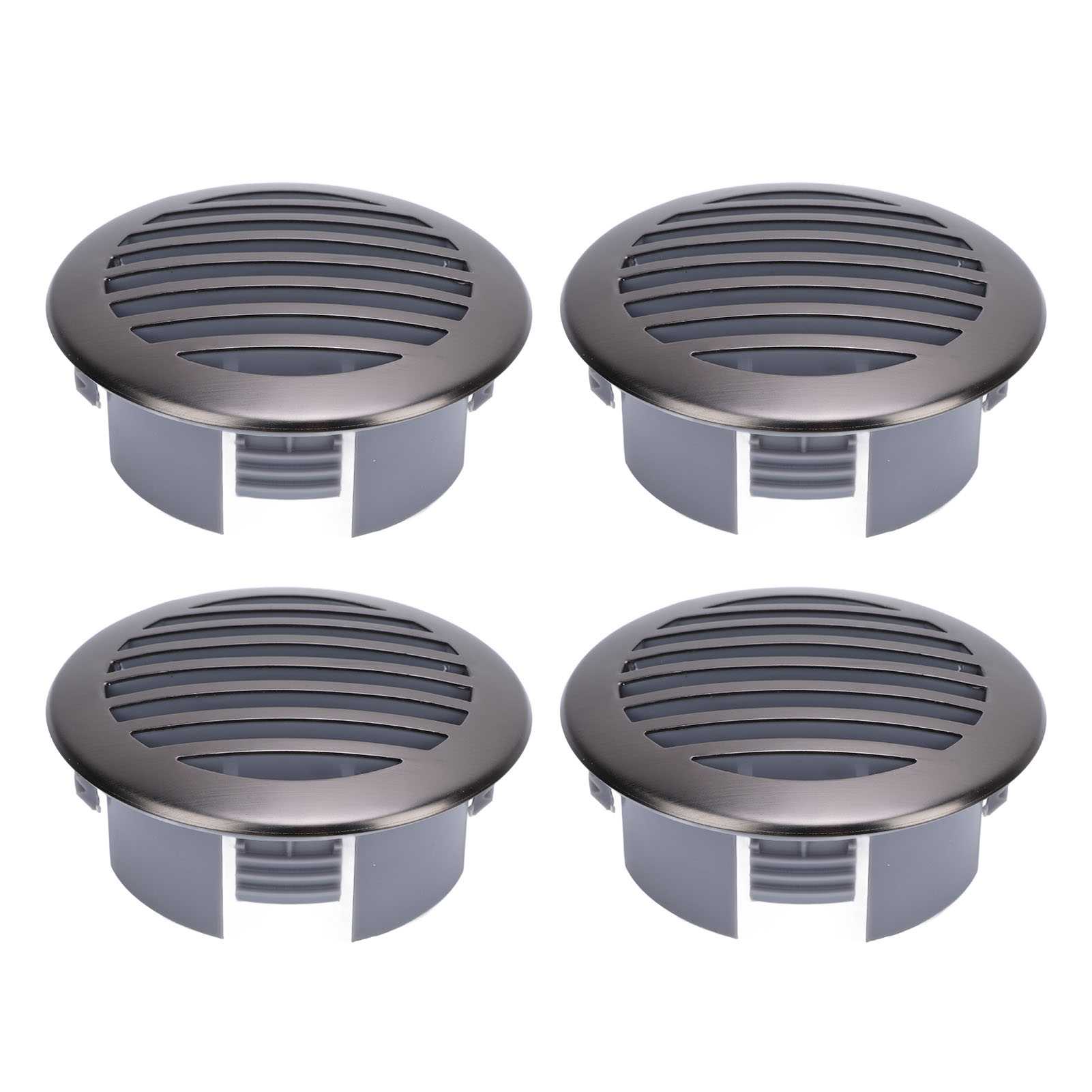 Rundes Lüftungsgitter Aus Edelstahl 316, Ø 76 Mm, Dunkelgrau, 4er-pack Für Yacht-/wohnmobil-decken (ohne Schrauben)