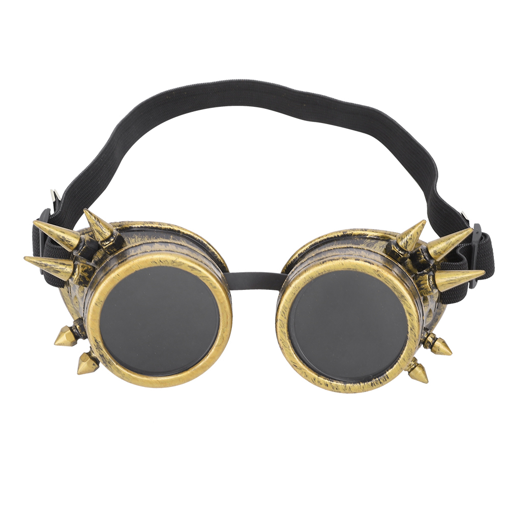 Vintage Steampunk-sonnenbrille, Abs-bronzerahmen, Doppelwandig, Abnehmbare Winddichte Gläser Für Radfahren Und Cosplay