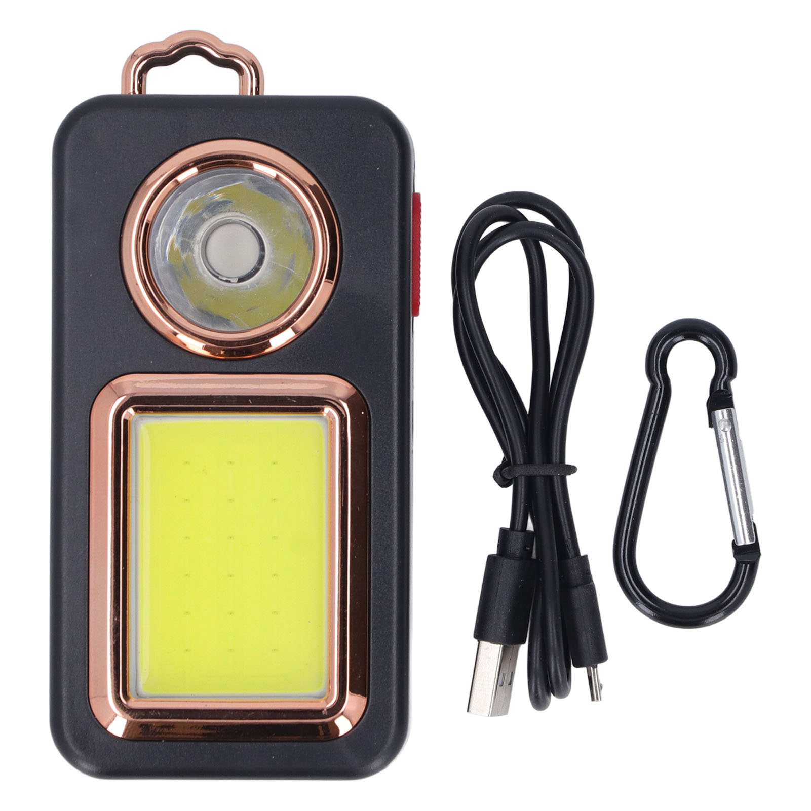 Tragbare Usb-cob-solar-arbeitsleuchte, 1200 Mah, Goldene Led, Kompaktes Abs-gehäuse, 11 X 6 X 3 Cm, Für Camping, Heimwerkerarbeiten Und Outdoor-aktivitäten