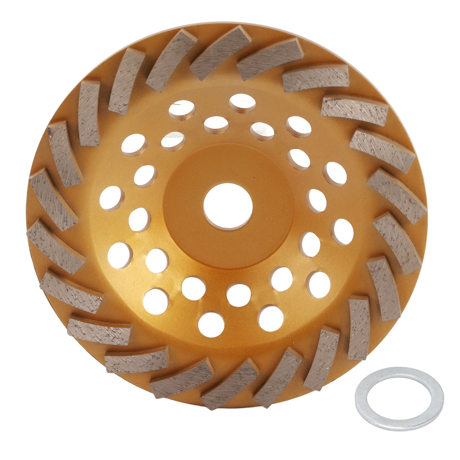180-mm-toivize-betonschleifer Mit Gelben Turbo-diamantsegmenten Für Winkelschleifer, Professionelle Trennscheibe