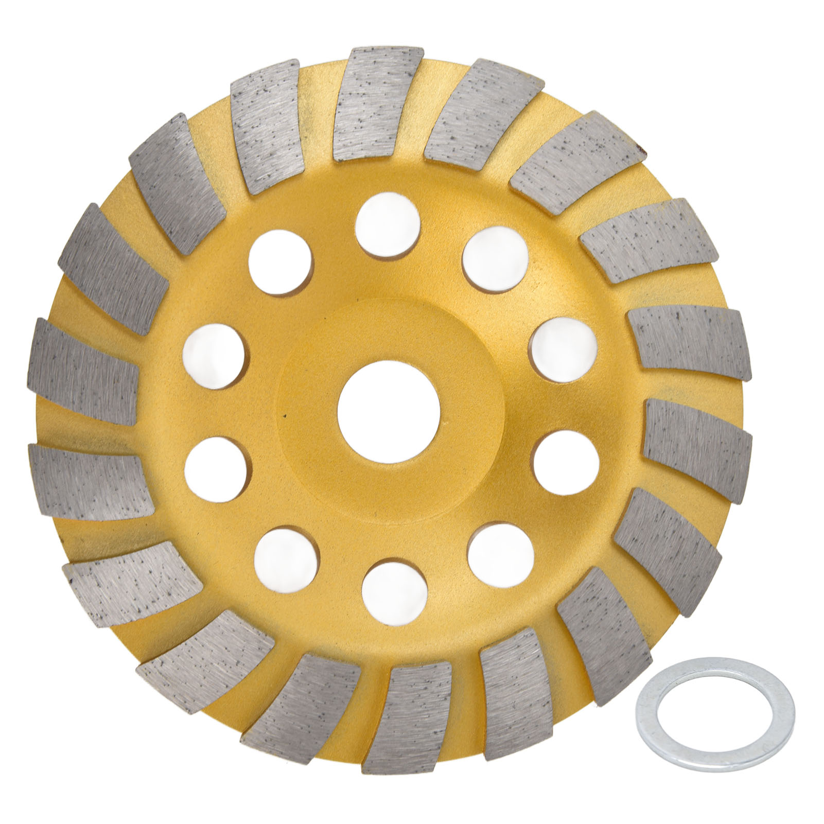 150-mm-toivize-turbo-betonschleifscheibe Mit Gelben Diamantsegmenten Für Winkelschleifer, Schnelles Und Dauerhaftes Schneiden